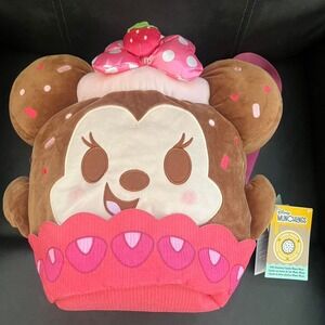 NEW WITH TAGS Disney Munchlings Minnie Mouse strawberry cupcake plush backpack